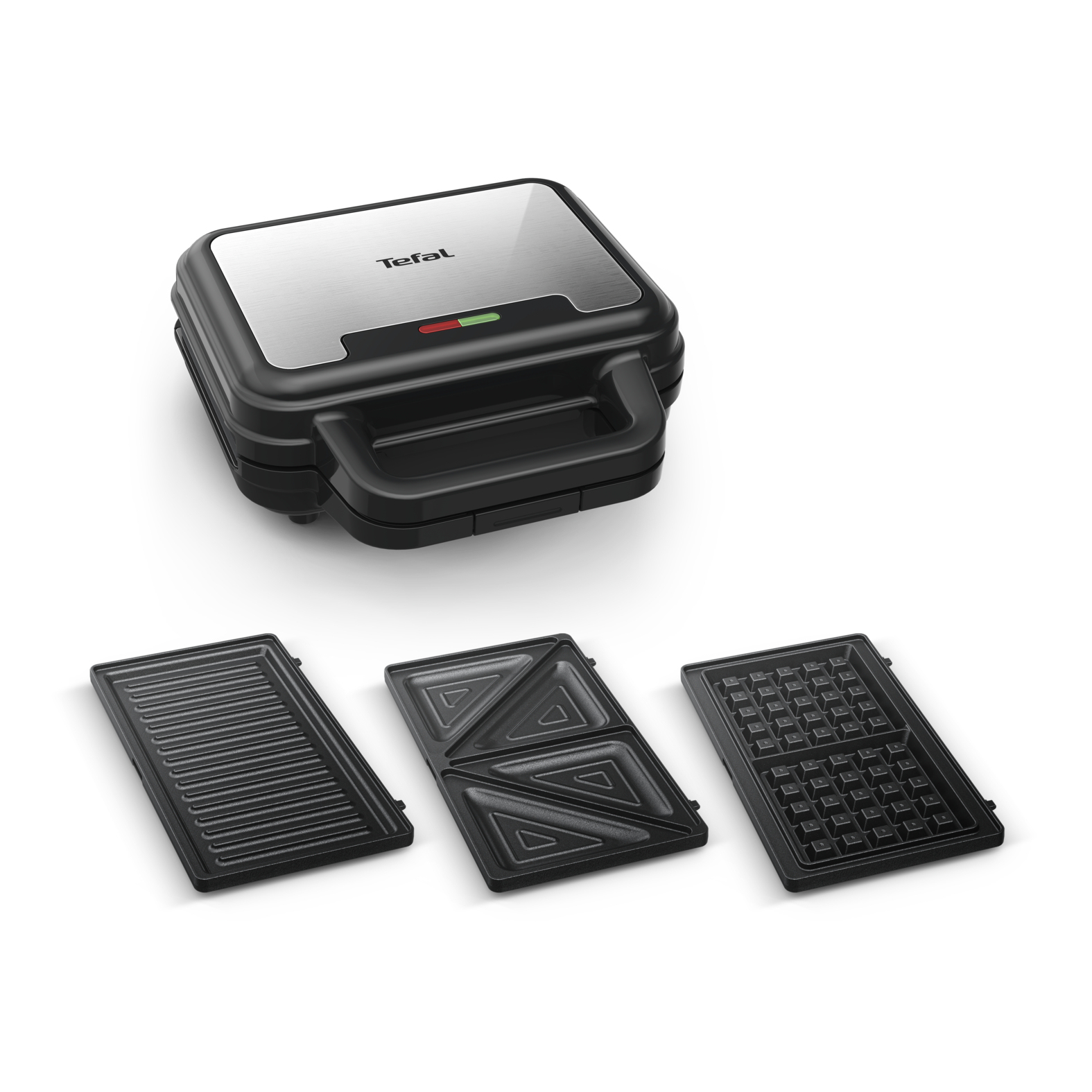 Tefal 3 in 1, Croque, Wafelijzer en Panini, Antibakplaat, 700 Watt