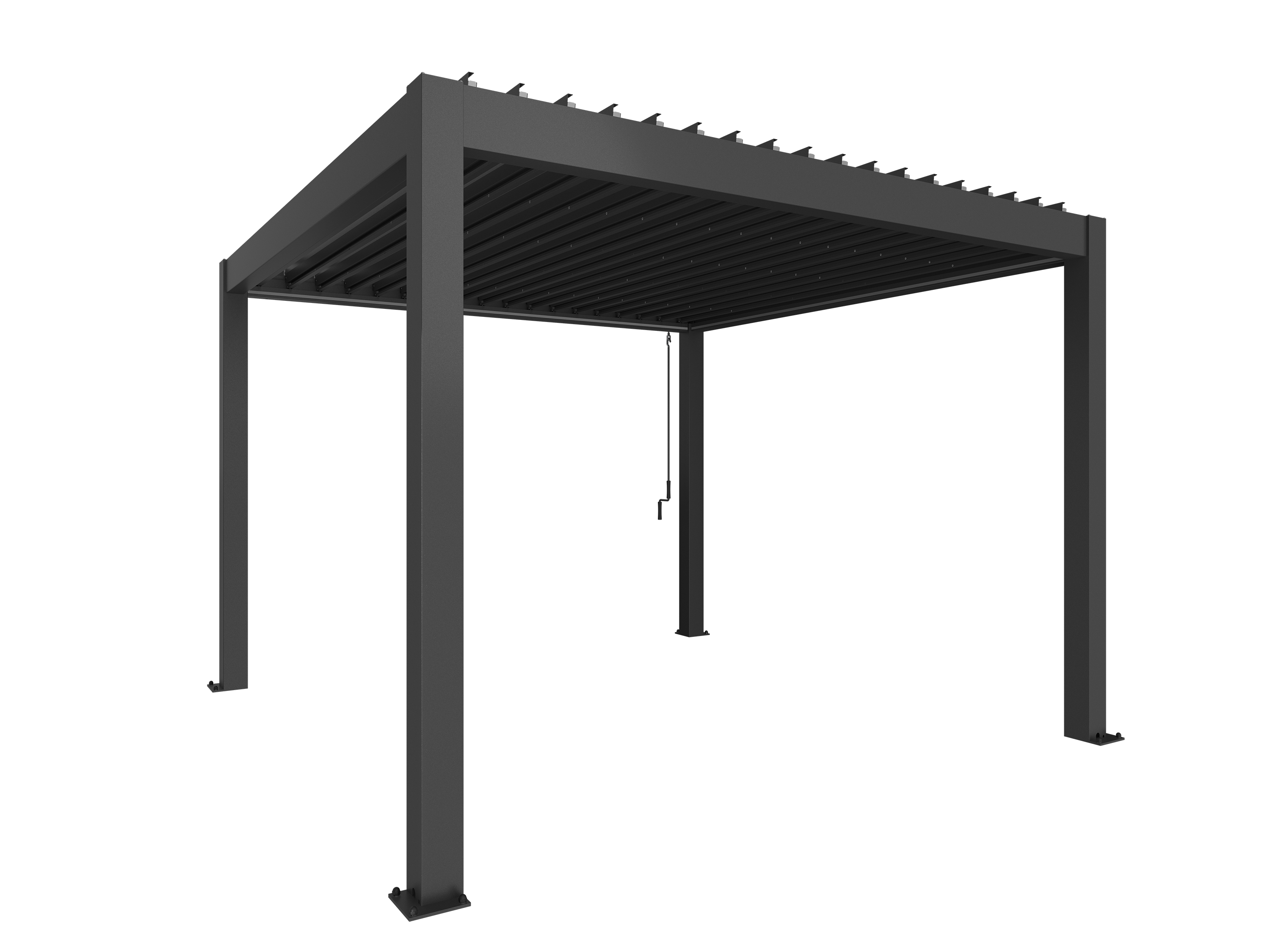 Biohort Pergola Metaal 3.5x3.5 m Donkergrijs