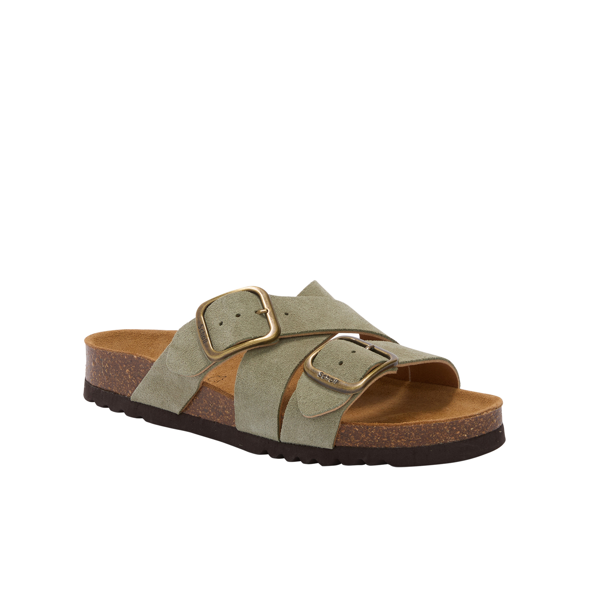 Scholl Slipper Dames Selene Kruisband 2 Gespen Sage - maat 41