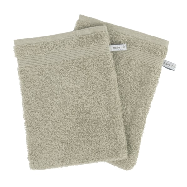 Clarysse Washand Mila 2 stuks 15x21 cm 25 g Greige