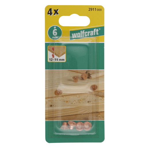 Wolfcraft Deuvelbevestigingen - Deuvelmarkeerpunten 6 mm 4 stuks
