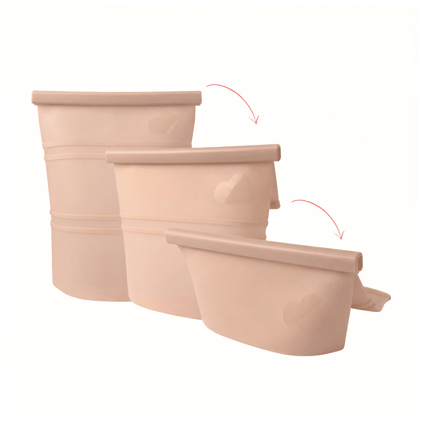 Owego Yummy Bewaarzakje  Blush 1 Stuk - 3 maten