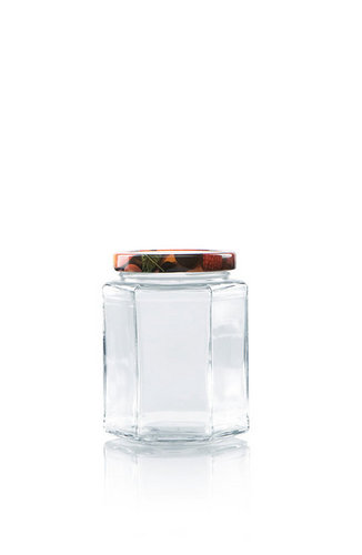 Axy Confituurbokaal 288ml set 6 stuks - Hoekig - met Fruitdeksel