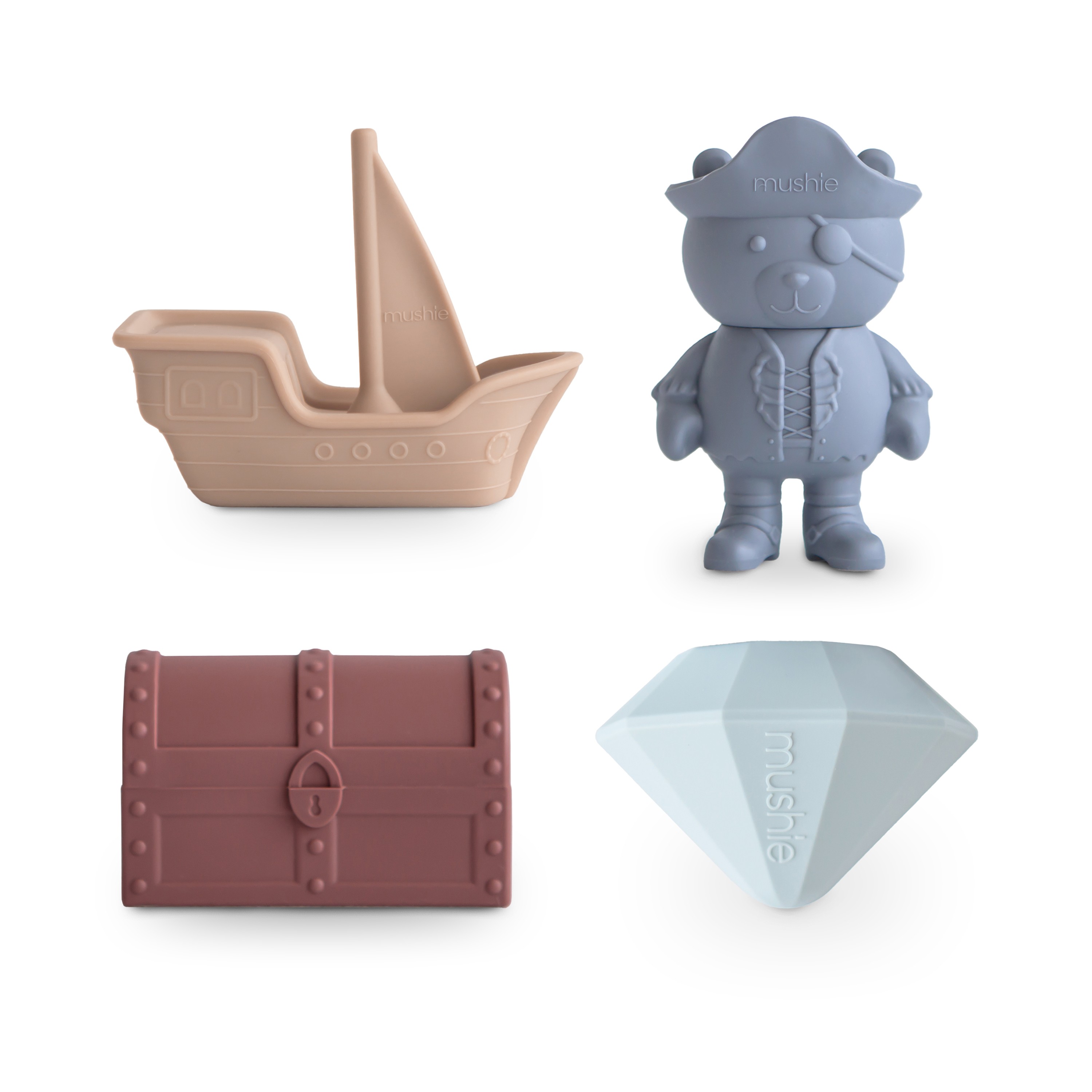 Mushie Badspeelgoed Pirate - 4 stuks