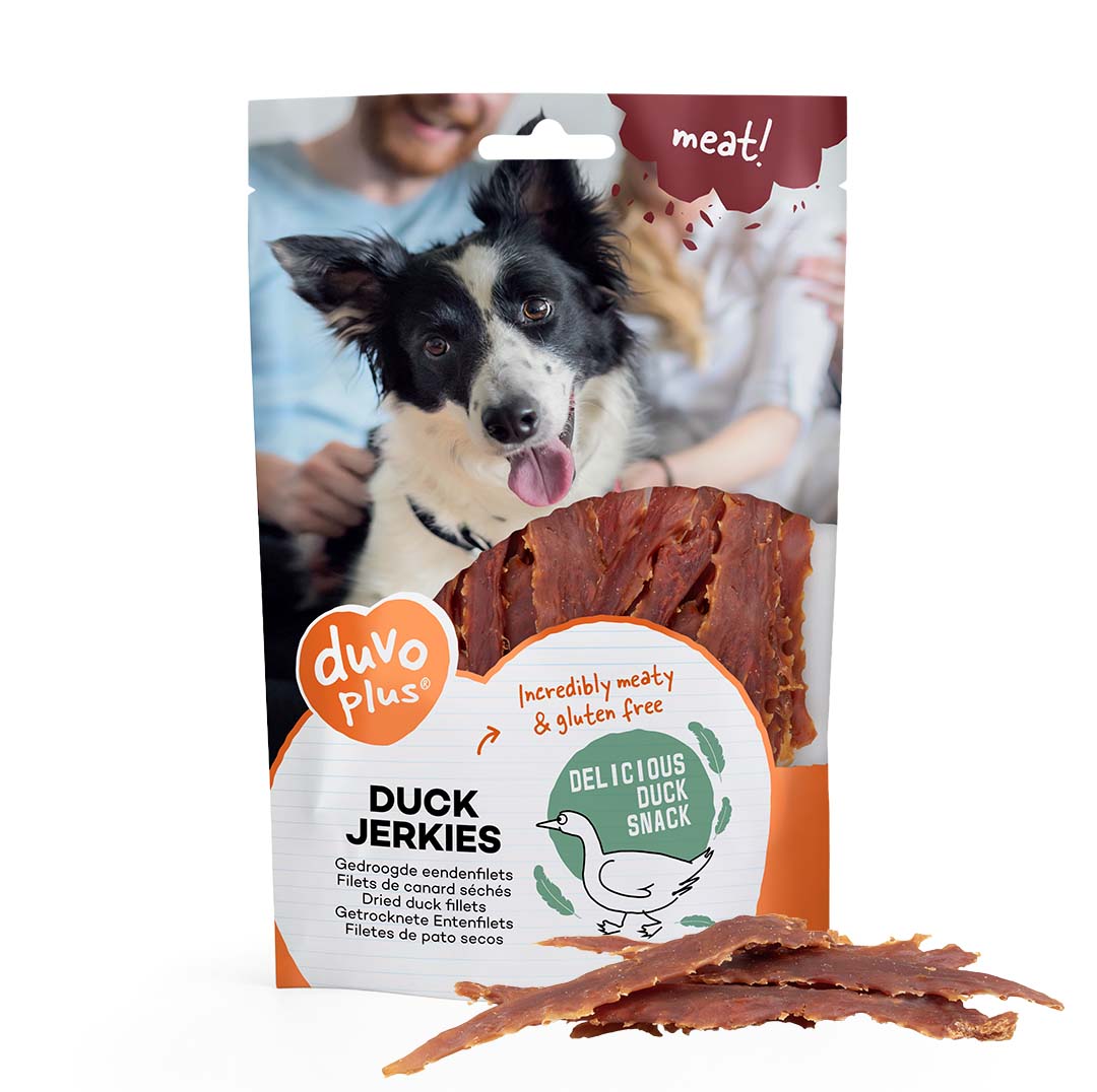 DuvoPlus Meat! Eend Jerky 100 g - Hondensnacks