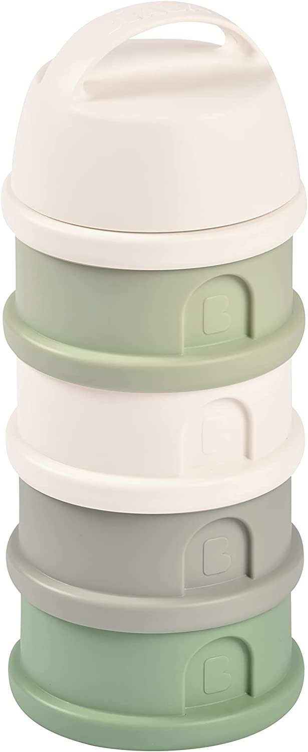 Beaba Doseerdozen stapelbaar 4-delig Cotton White-Sage Green-Misty Green