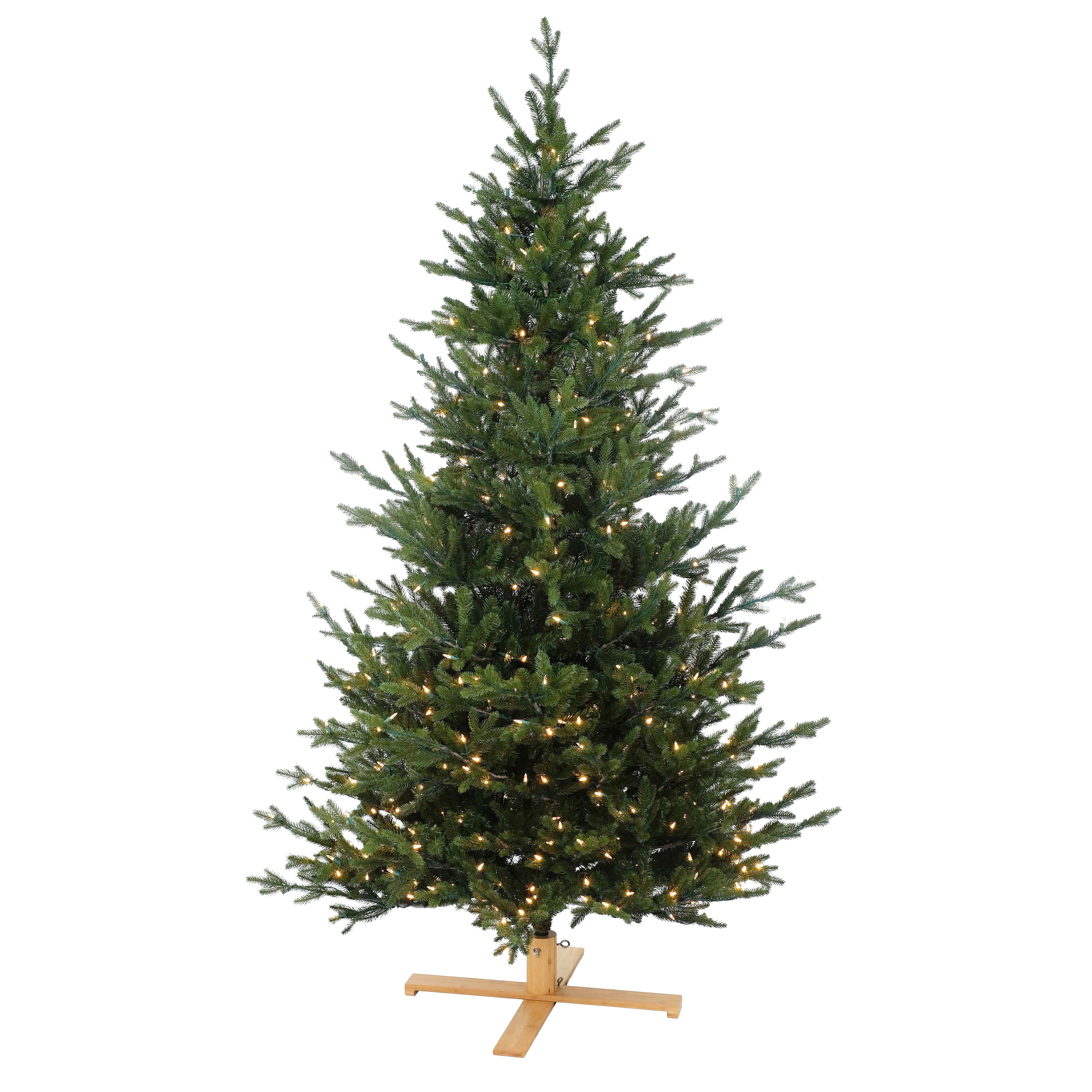 Kerstboom Göteborg LED 228x137 cm - 3151 Tips - 600 leds - PE/PVC - Houten Basis