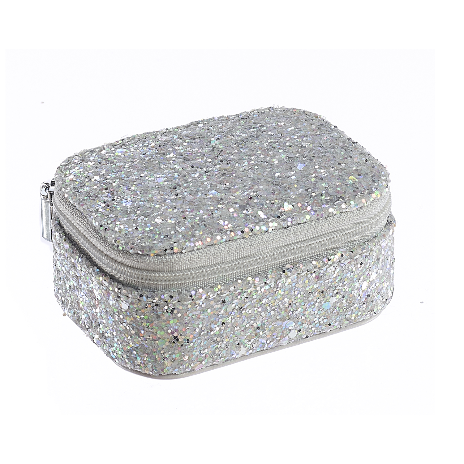 Rockahula Juwelendoos Confetti Glitter Zilver 9x7x4.5 cm