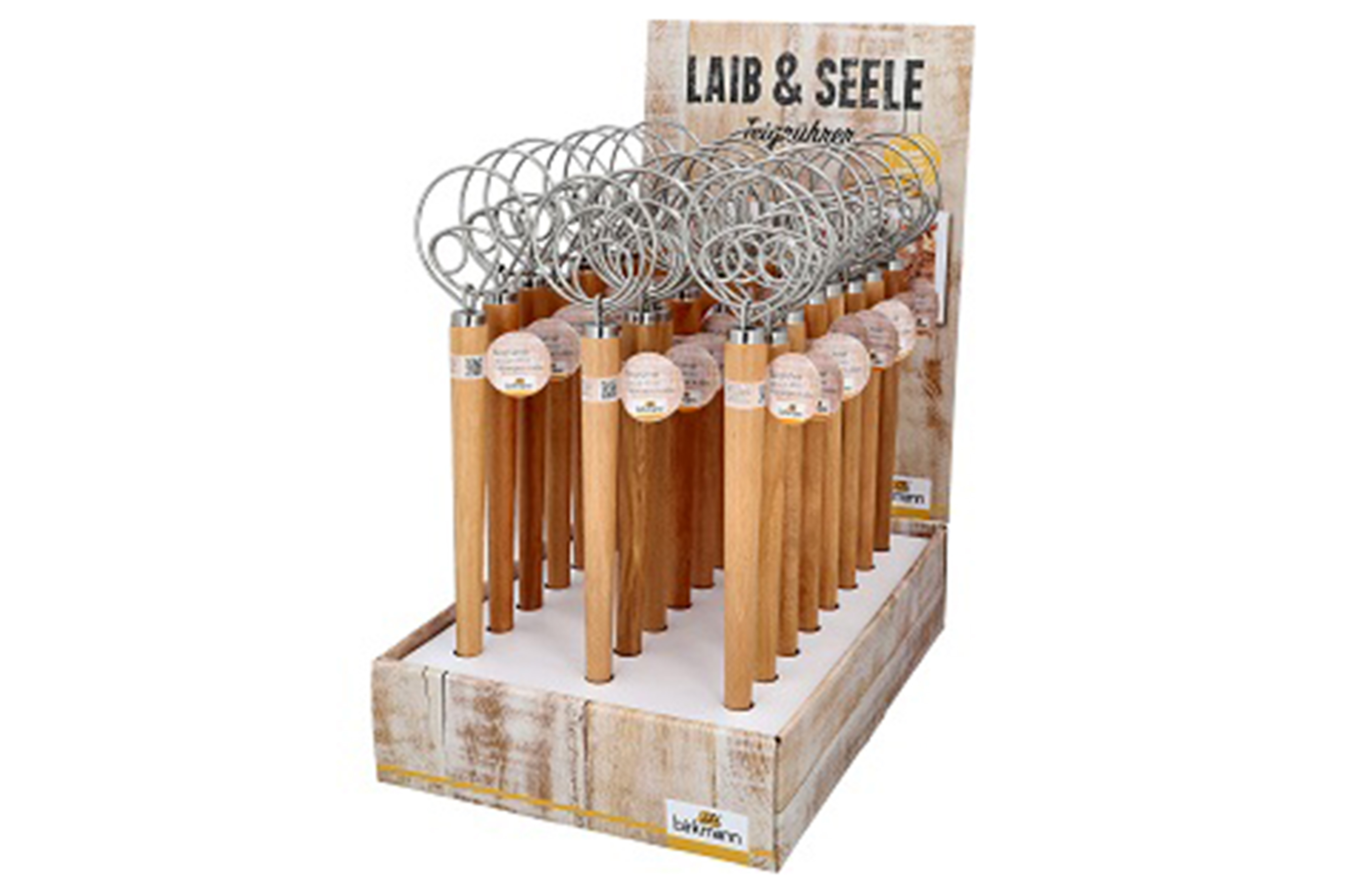 Birkmann Deense Deegklopper Laib & Seele - RVS/Beukenhout - assorti - prijs per stuk