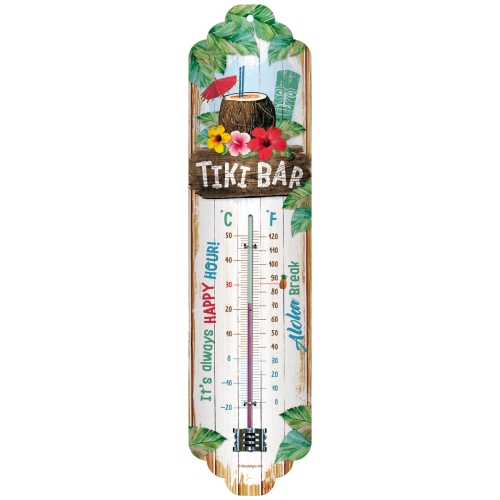 Nostalgic Art Thermometer Tiki Bar