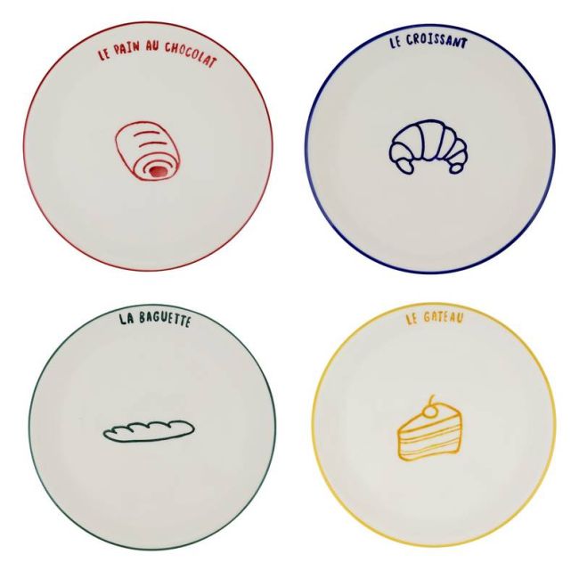 Atelier Pistache Ontbijtbord Patisserie Paris 22cm - Keramiek - assorti - prijs per stuk