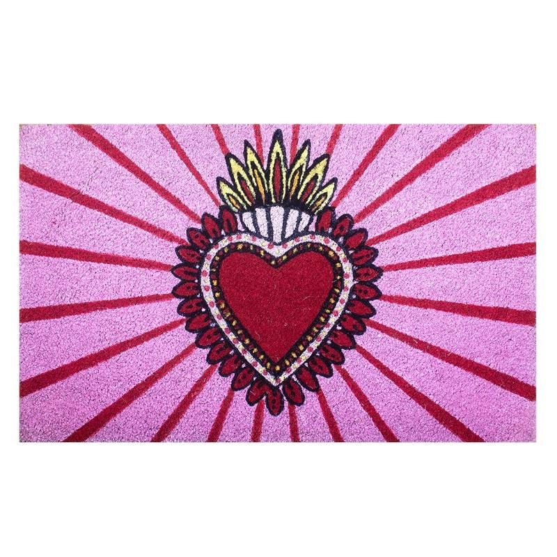 Kitsch Kitchen Deurmat Milagro Pink 75x45 cm - Kokosvezel