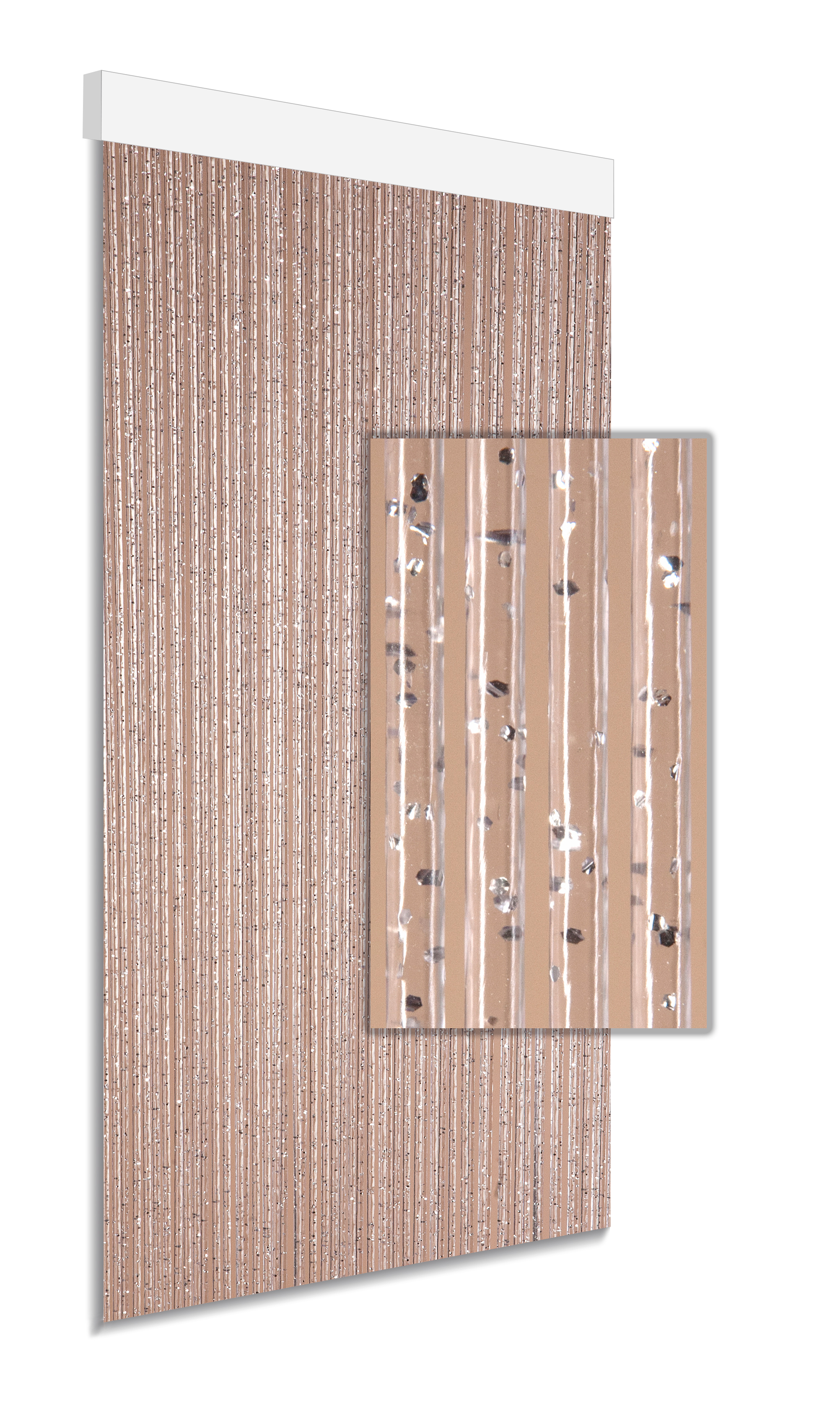 Degor Deurgordijn Calisto Zilver 90x210cm