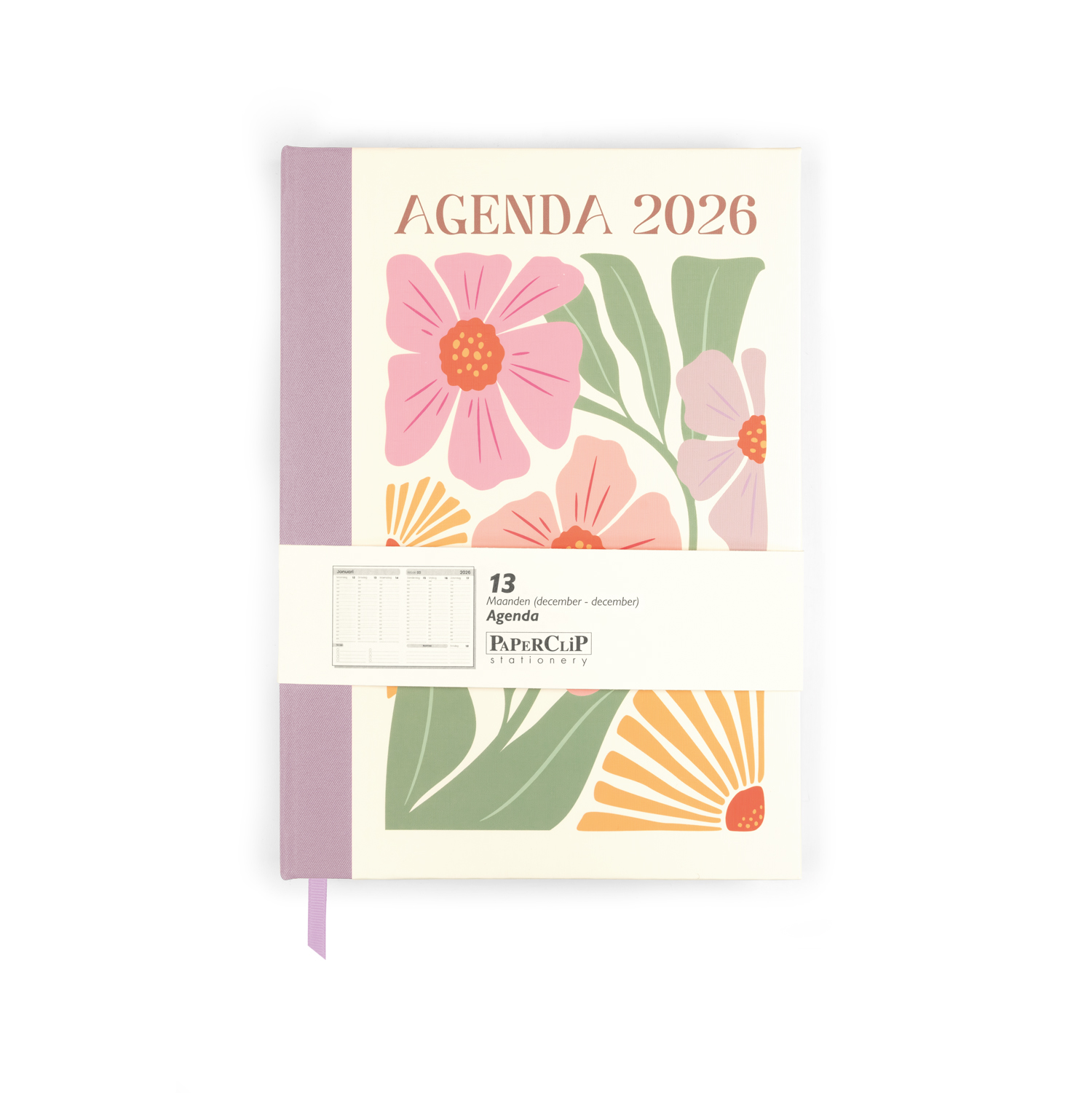 Paperclip Agenda 2026 Life Planner Canvas 13M 1week/2pag 15x21 cm