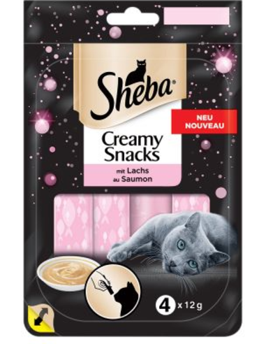 Sheba Creamy Snacks Zalm 4x 12 g