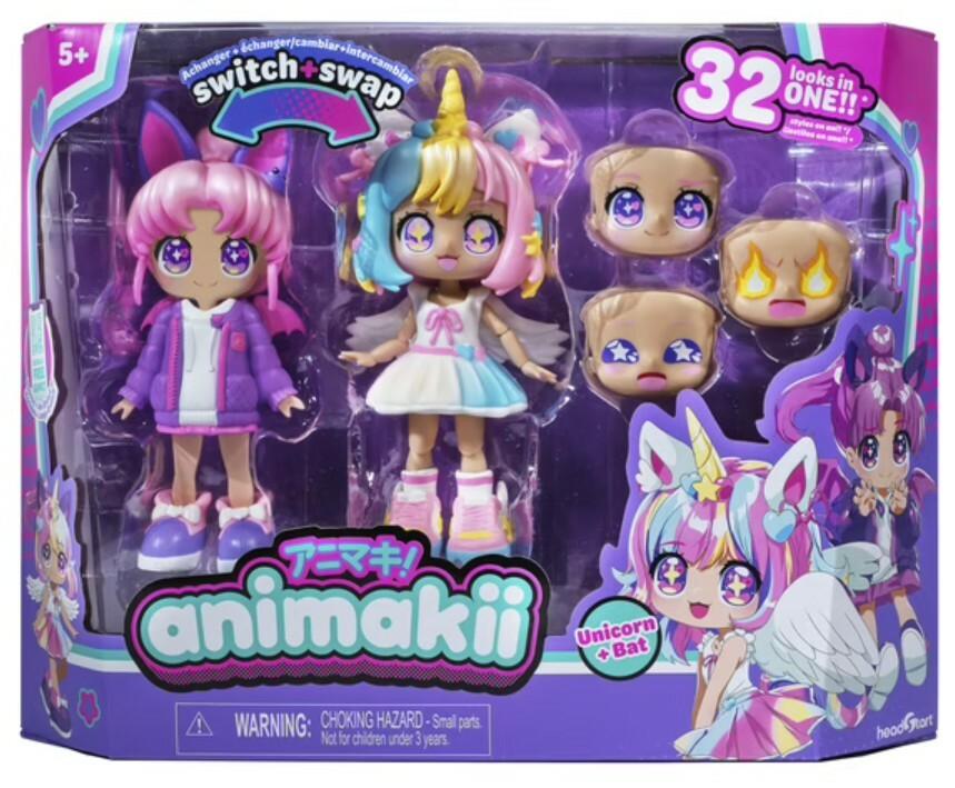 Animakii - Pop 13 cm - Switch + Swap - Eenhoorn/Vleermuis