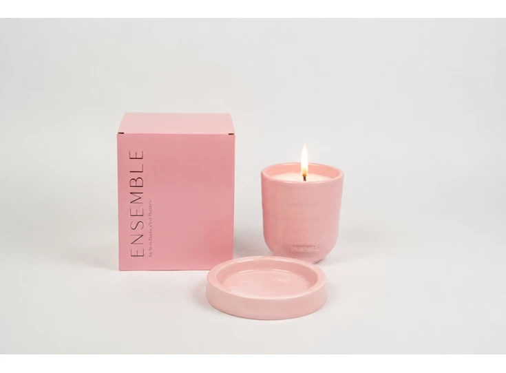 Mon Dada x Val Pottery Geurkaars Ensemble Lush Pink - Bugz Away - Keramiek - Outdoor