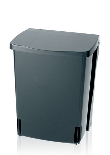 Brabantia Inbouwemmer Built-in Black 10l - 25.7x21x33 cm 