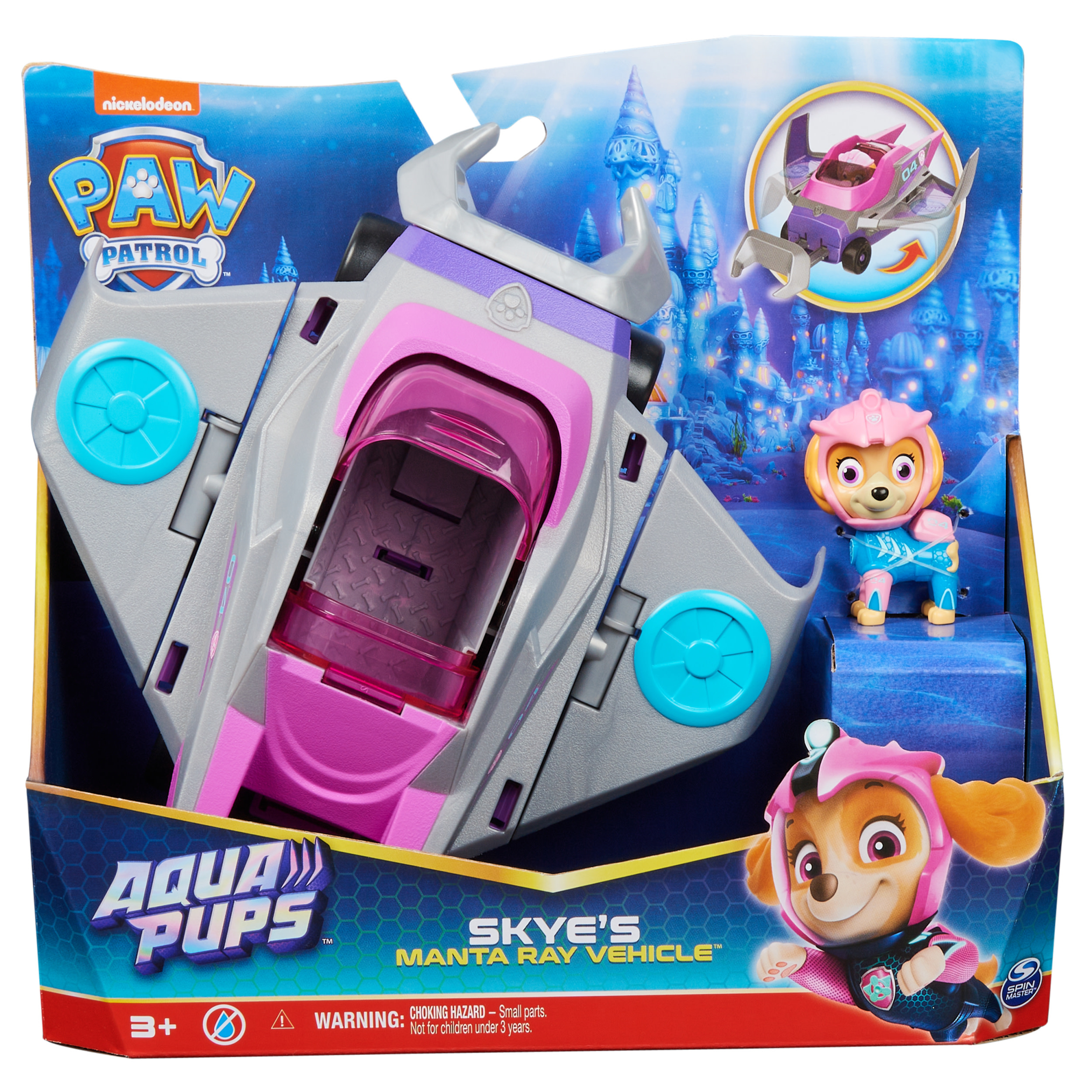 PAW Patrol Aqua Pups, Deluxe Voertuig Skye