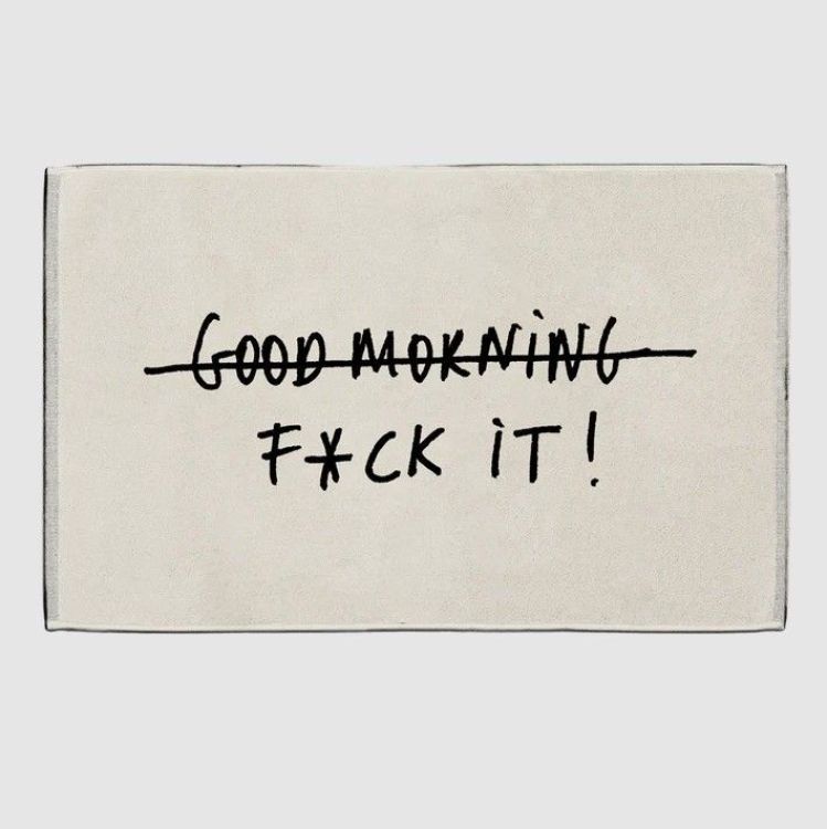 Helen B Badmat F*ck It 50x80 cm - Katoen