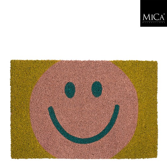 Mica Deurmat Smiley Groen 60x40 cm