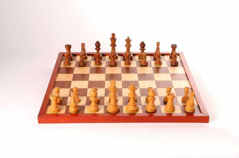Longfield Games Dam- en Schaakbord ingelegd 42x42 cm