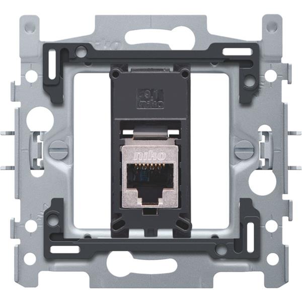 Niko Sokkel Inbouwraam 1x RJ45 STP Cat 6 POE++