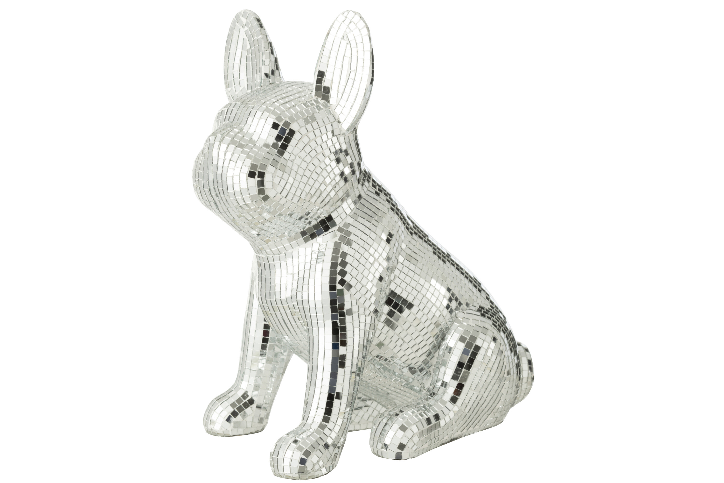 J-Line Bulldog Zilver 28x17x33 cm