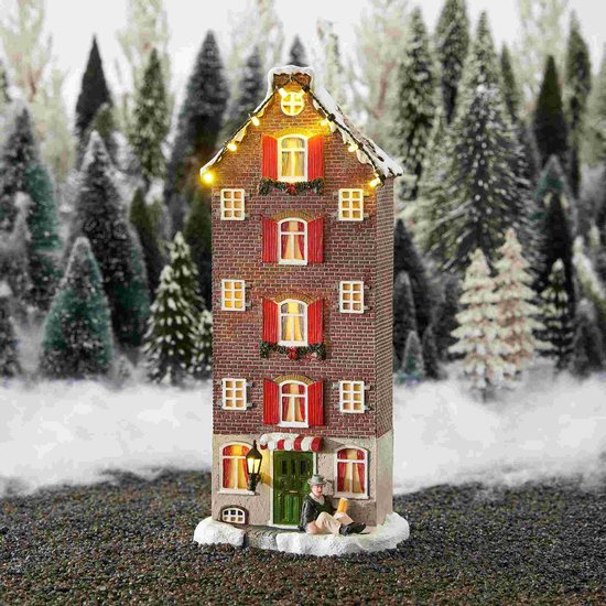 Luville Canalhouse Facade 12.5x8.5x28.5 cm - op Batterijen (excl.)
