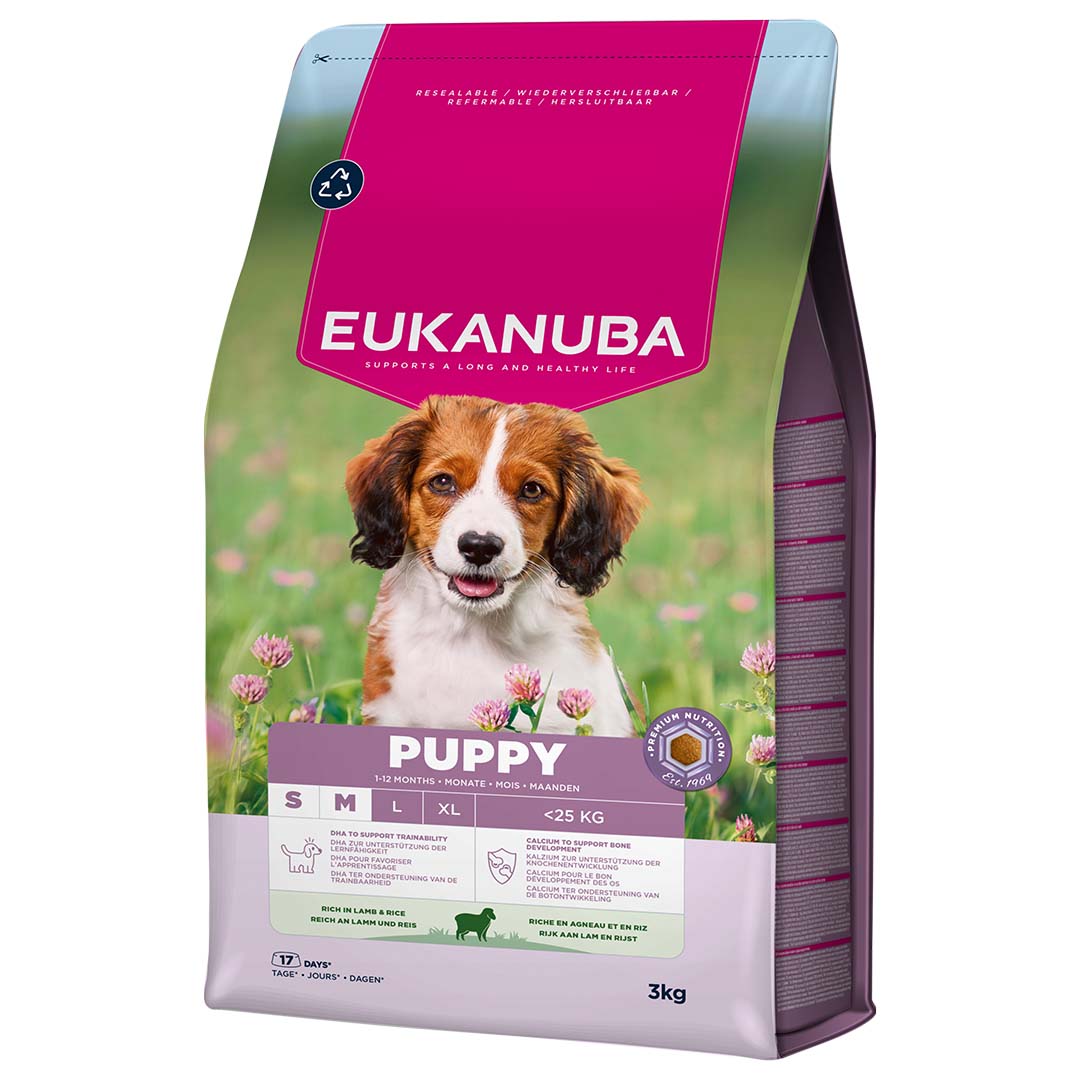 Eukanuba Hondenvoer Puppy Small & Medium Lam & Rijst 3 kg