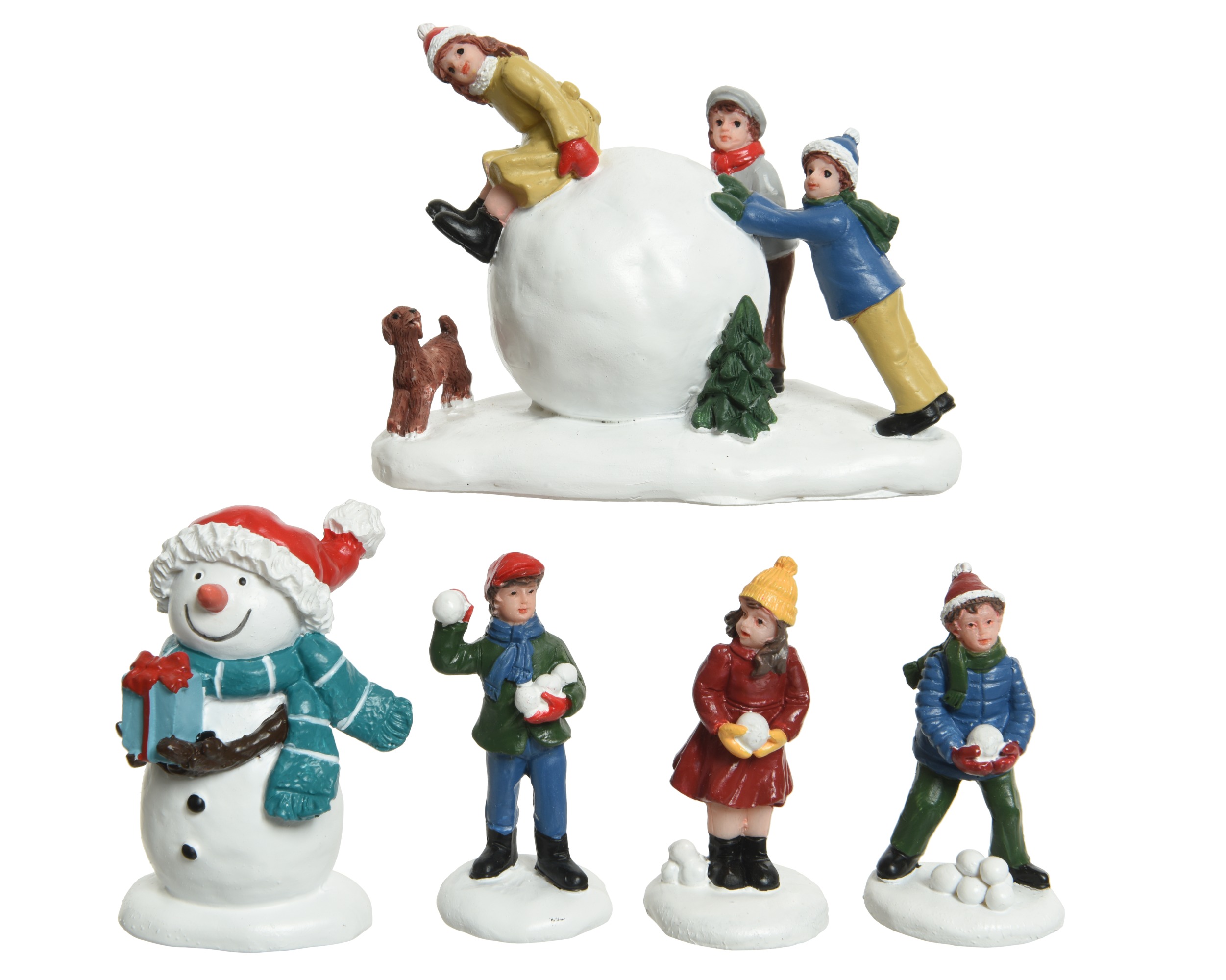 Figuren in de Sneeuw set 5 stuks