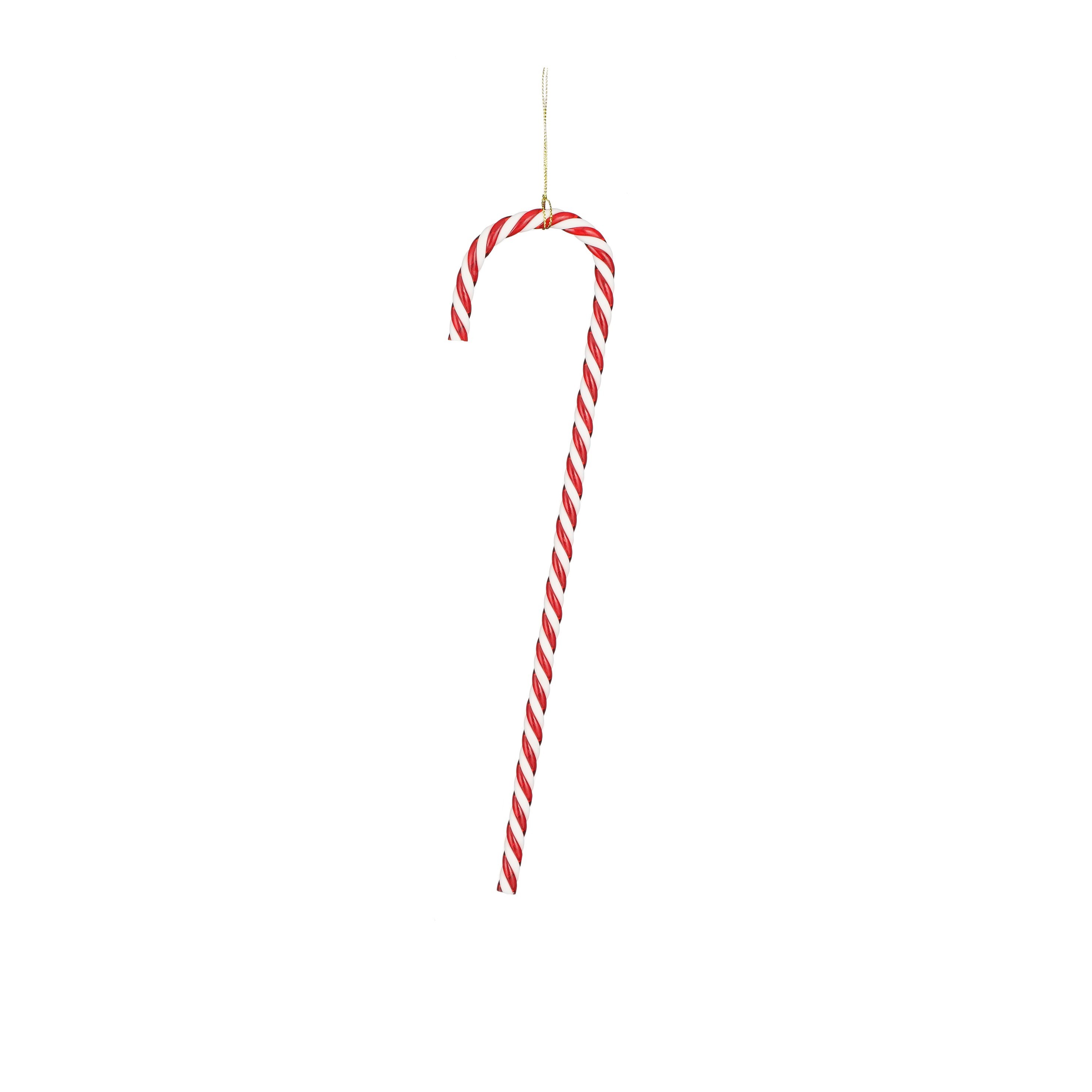 Boomhanger Mica Zuurstok 7x30 cm - Rood/Wit