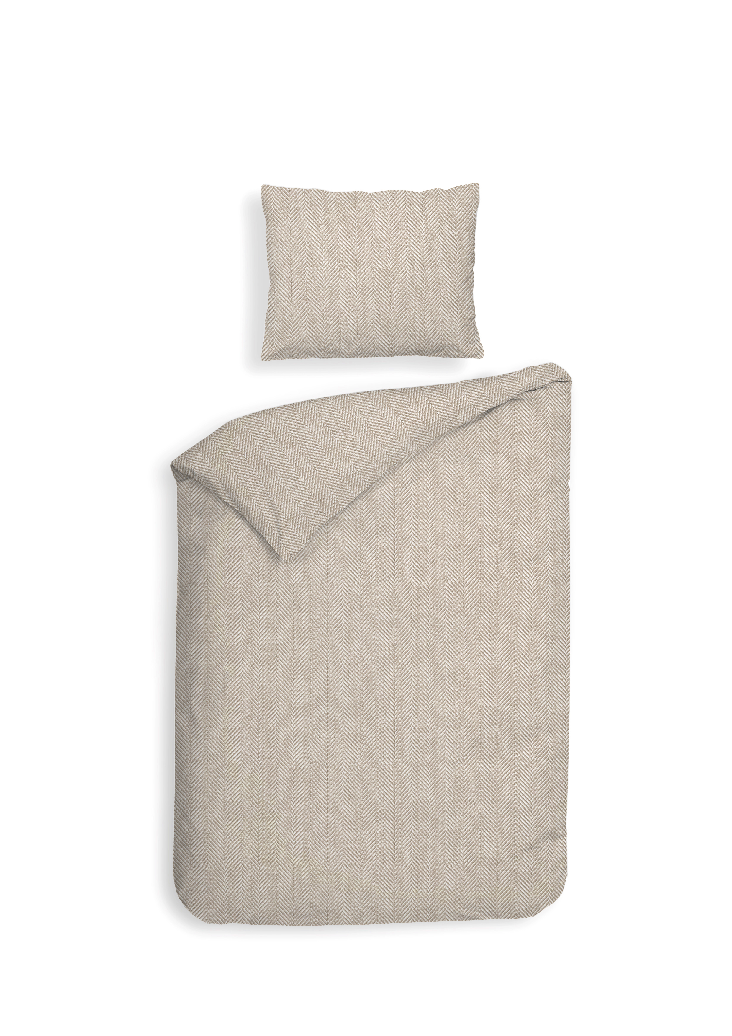 Heckettlane Dekbedovertrekset Spina 140x220 cm Flanel Desert Sand