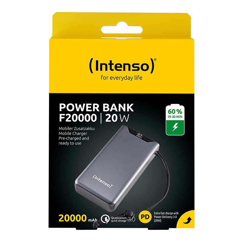 Intenso F20000 Powerbank grijs 20000 mAh