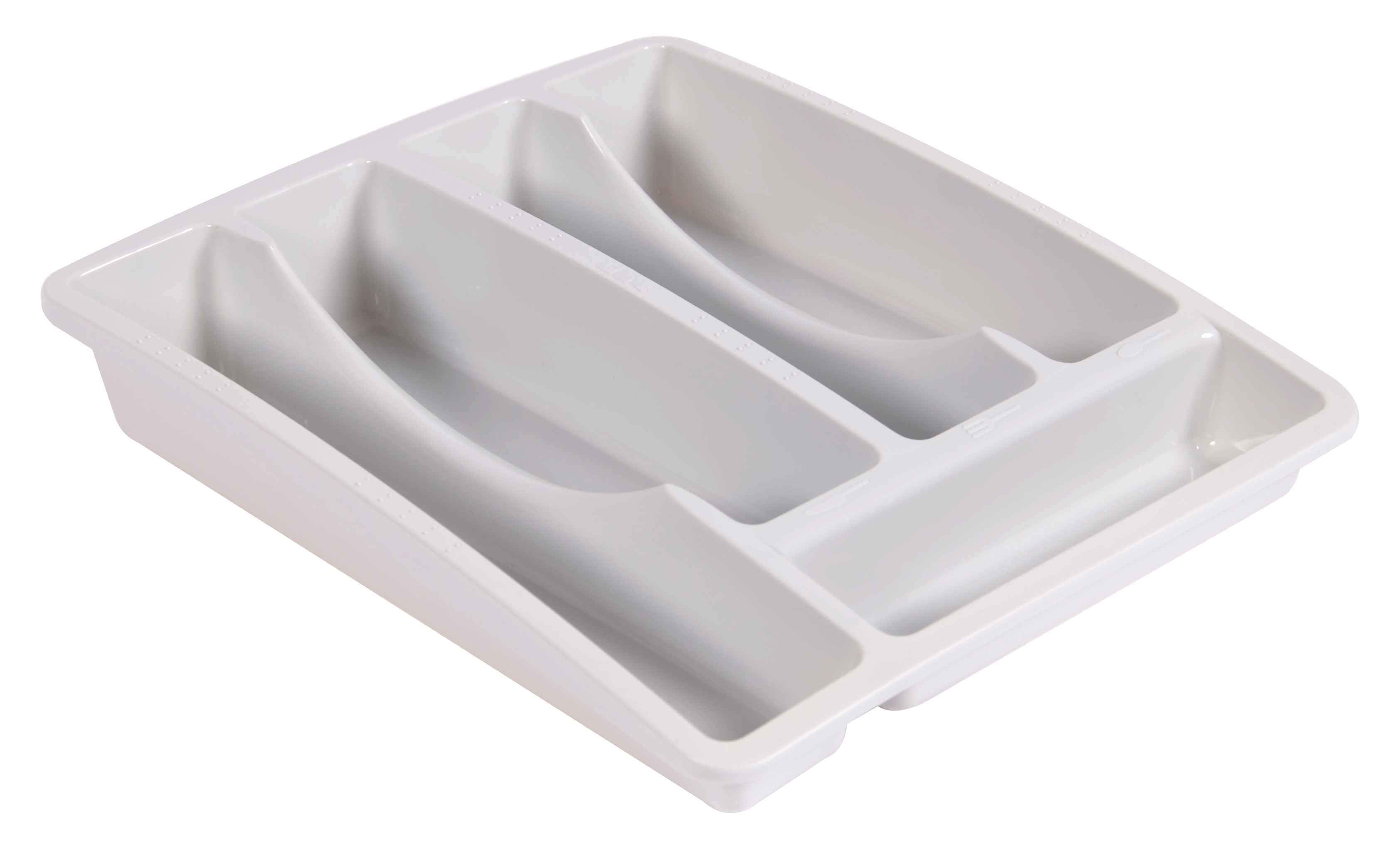 Bestekbak Wit met 5 Verdelingen - 36.2x29.3x5 cm