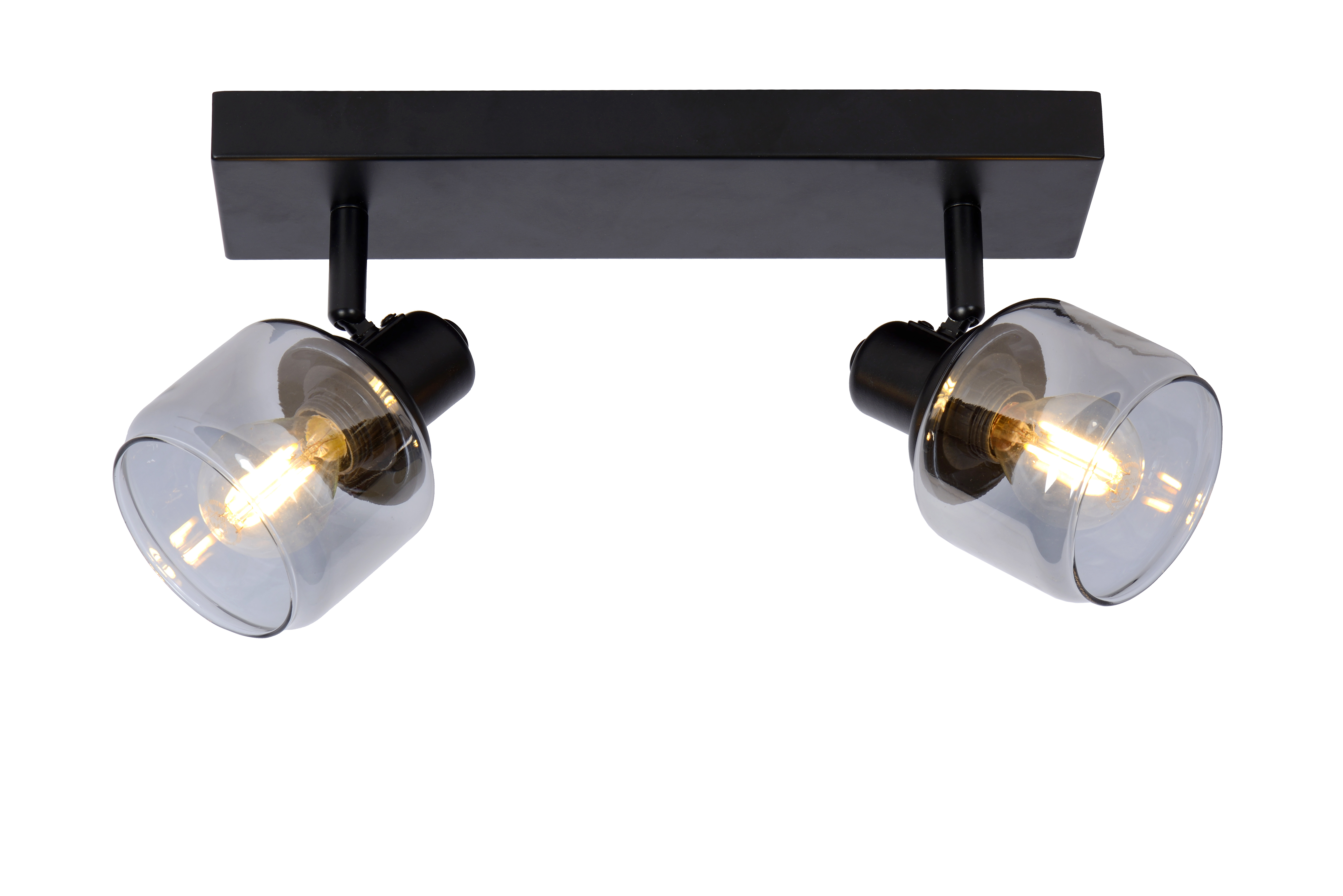 Lucide Bjorn Plafondspot Zwart 2xE14 Socket - 30x14 cm