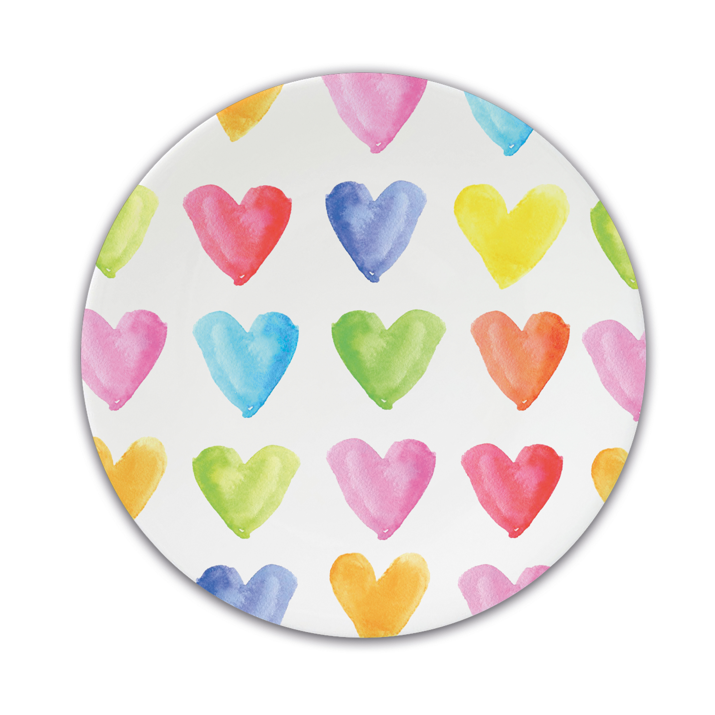 PPD Bord Aquarell Hearts Poreselein 15.5 cm