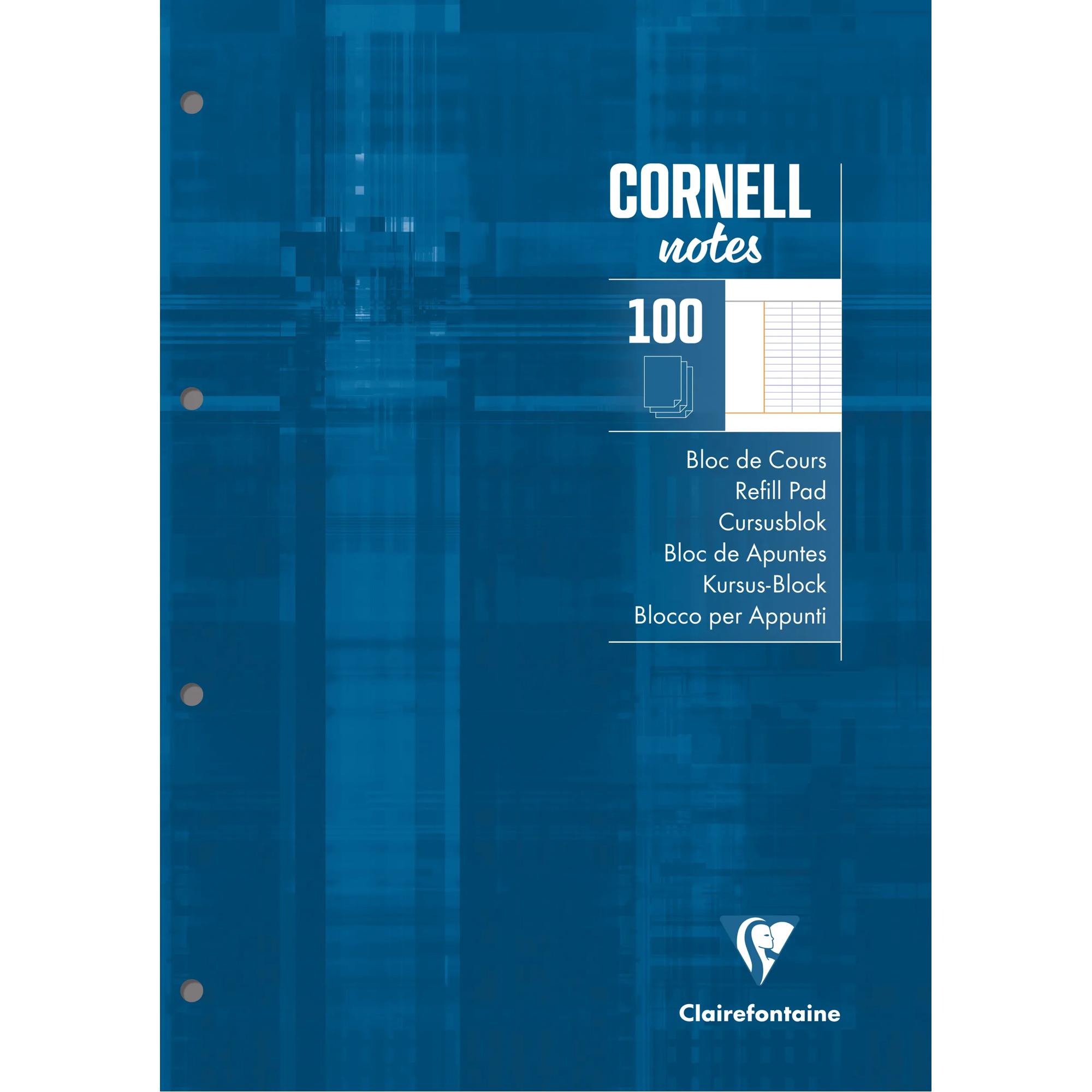 Clairefontaine Cursusblok A4 Cornell grote Ruitjes Olieblauw