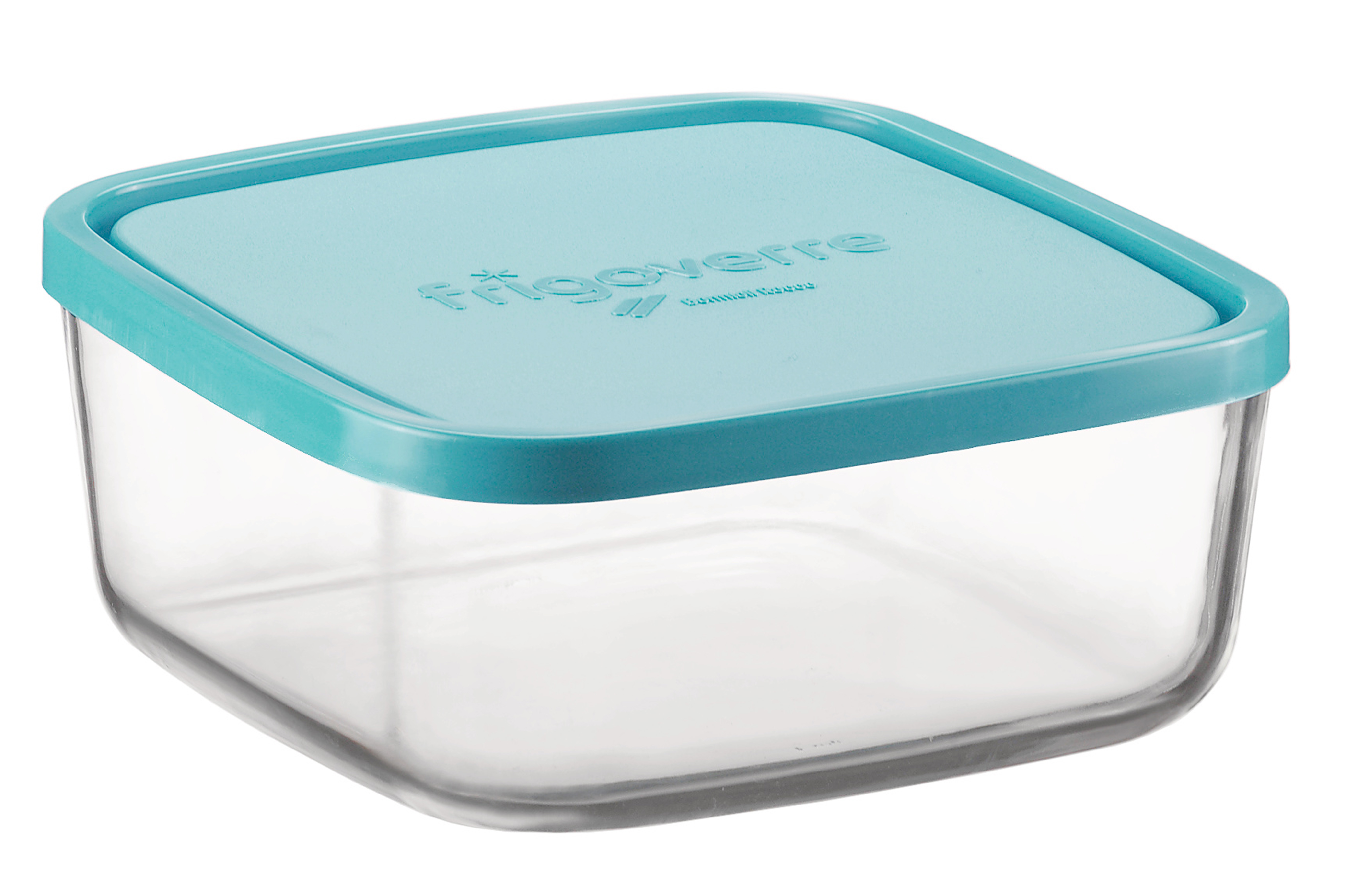Bormioli Rocco Voorraaddoos Frigoverre 19x19x8 cm - Glas - met Blauw Deksel