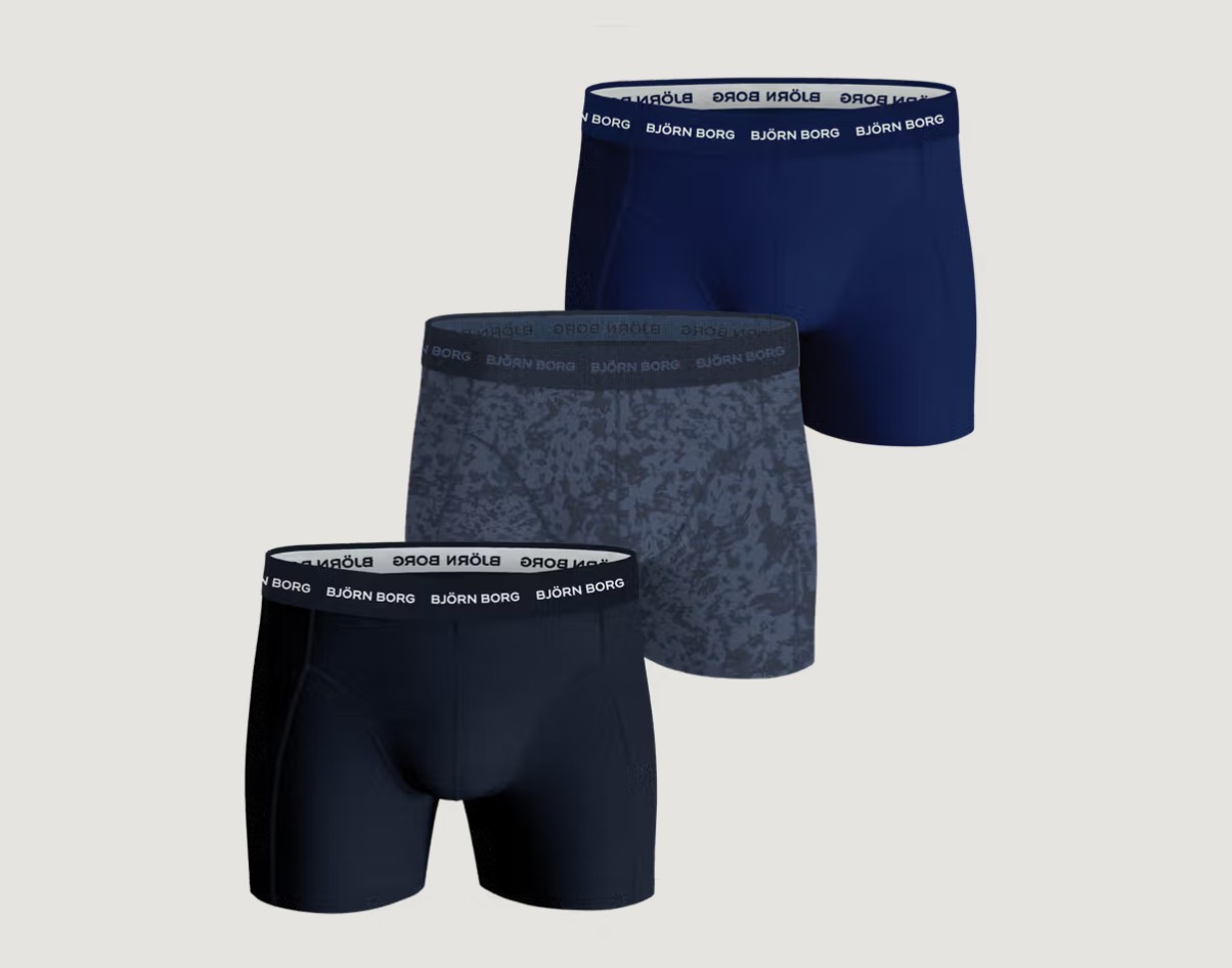 Bjorn Borg Boxershort Heren Katoen Stretch 3 stuks Multipack 7 Blauw - M