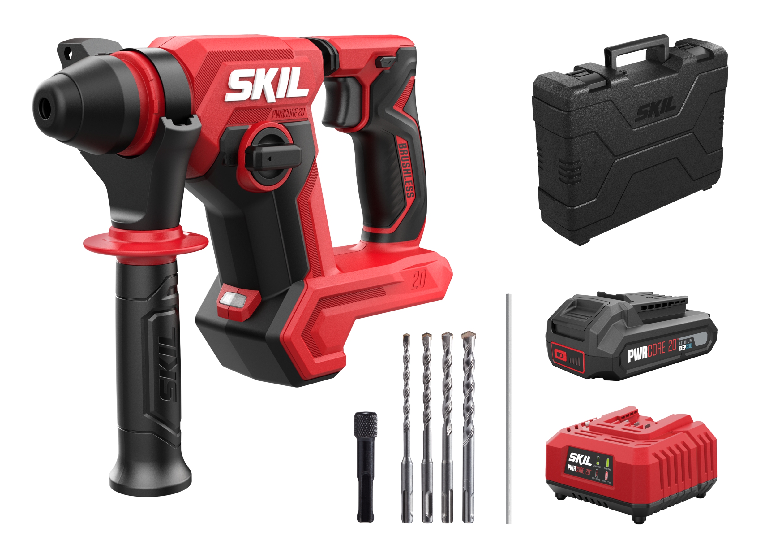 Skil Boorhamer 3821GA met Borstelloze Motor incl Toebehoren incl Accu en Lader