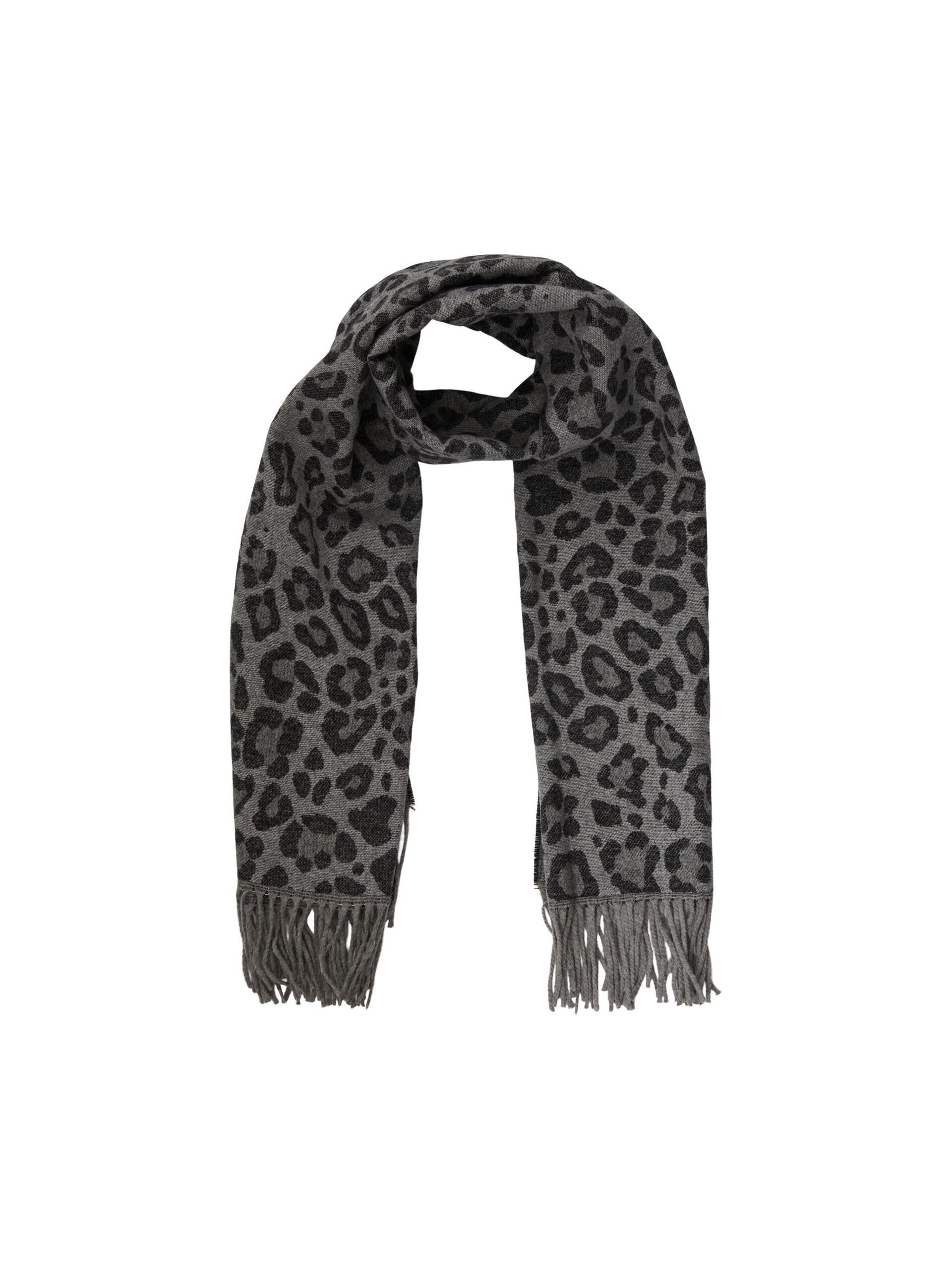 Pieces Sjaal Jira Leopard Light Grey Melange - One Size