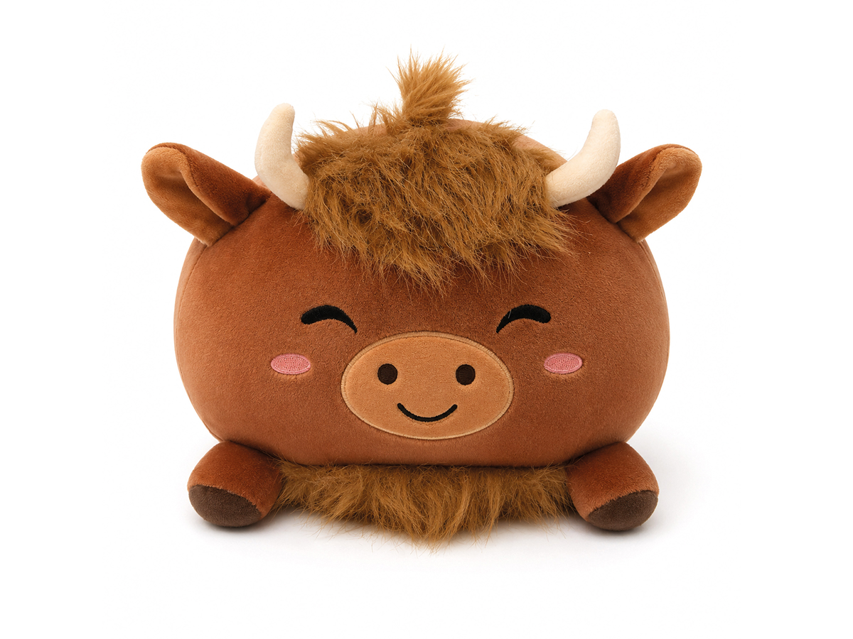 I-Total Squishy Kussen Pluche Highland Cow 30x30x20 cm