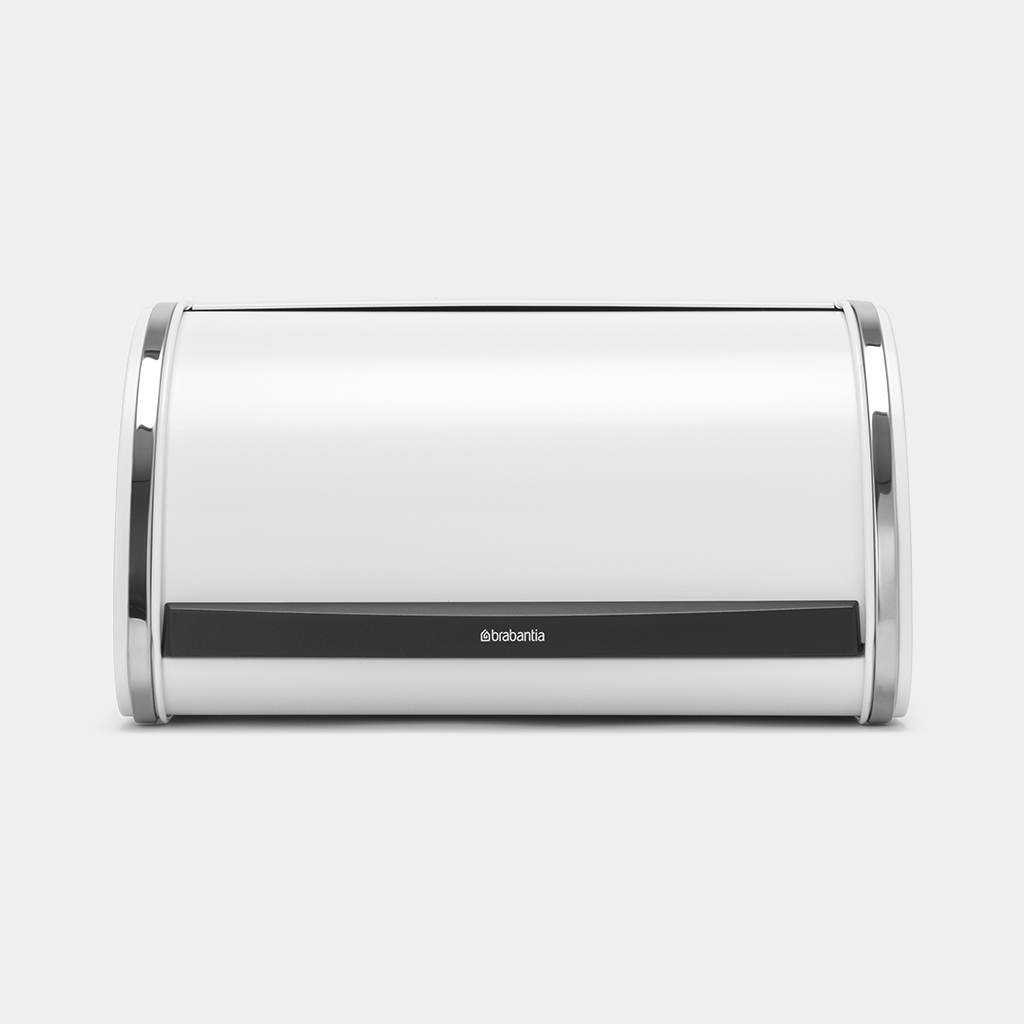 Brabantia Broodtrommel met Schuifdeksel Medium White - 31.6x26.5x17.3 cm - RVS