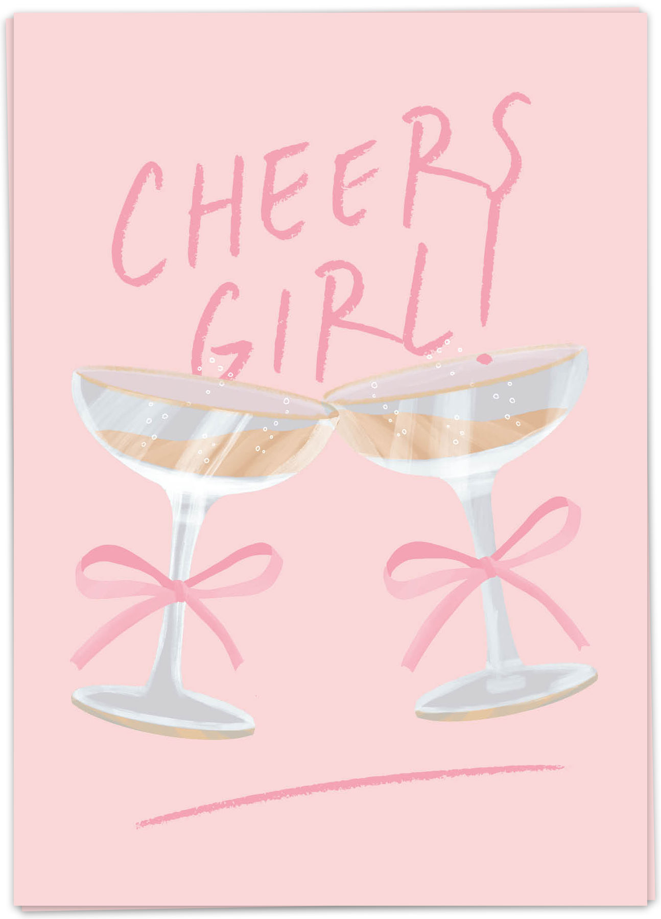 Kaart Blanche Wenskaart Cheers Girl