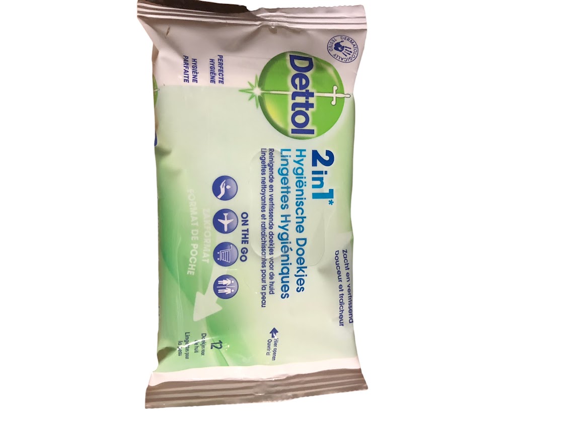 Dettol Reinigingsdoekjes Hygiene 2in1 12 stuks
