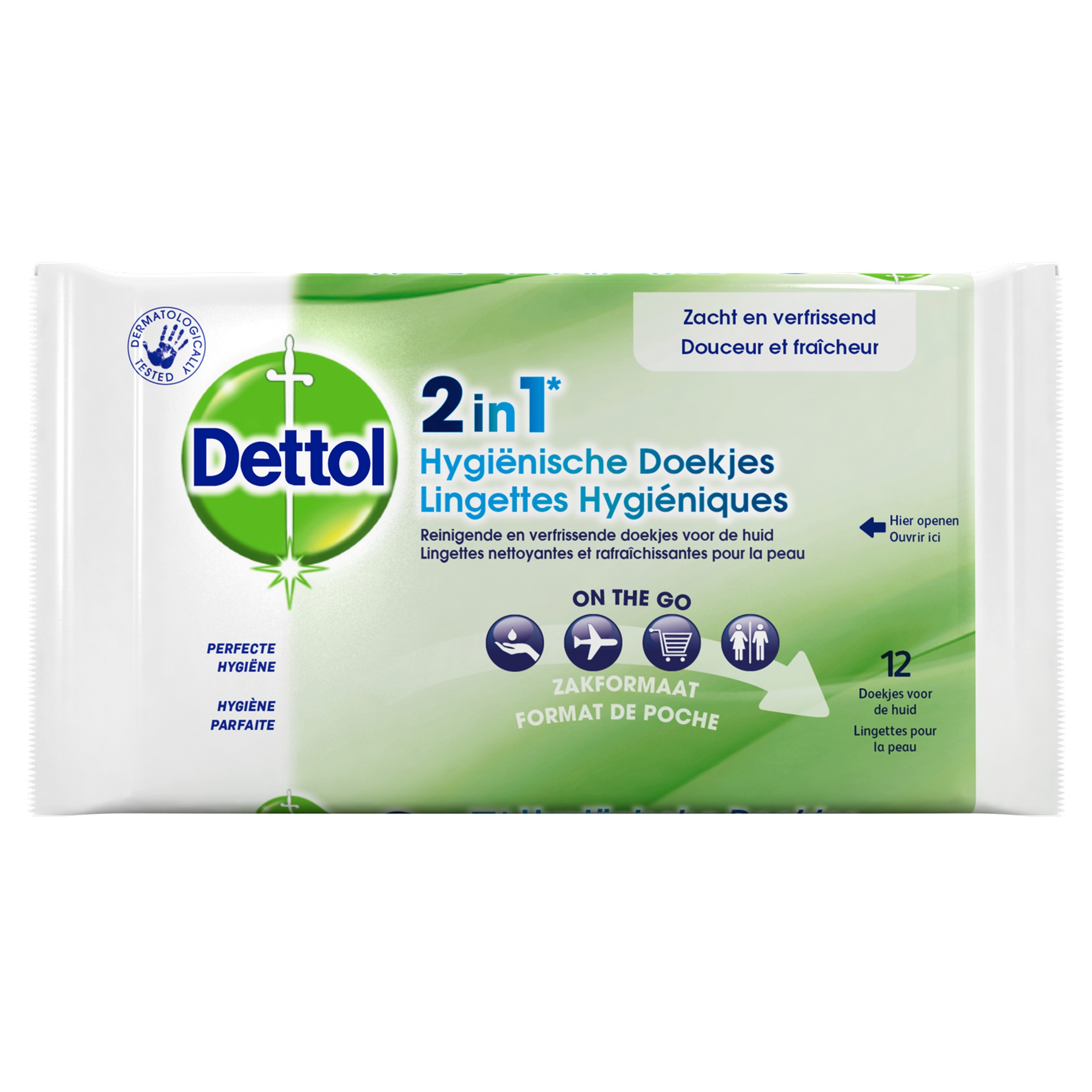 Dettol Reinigingsdoekjes Hygiene 2in1 12 stuks