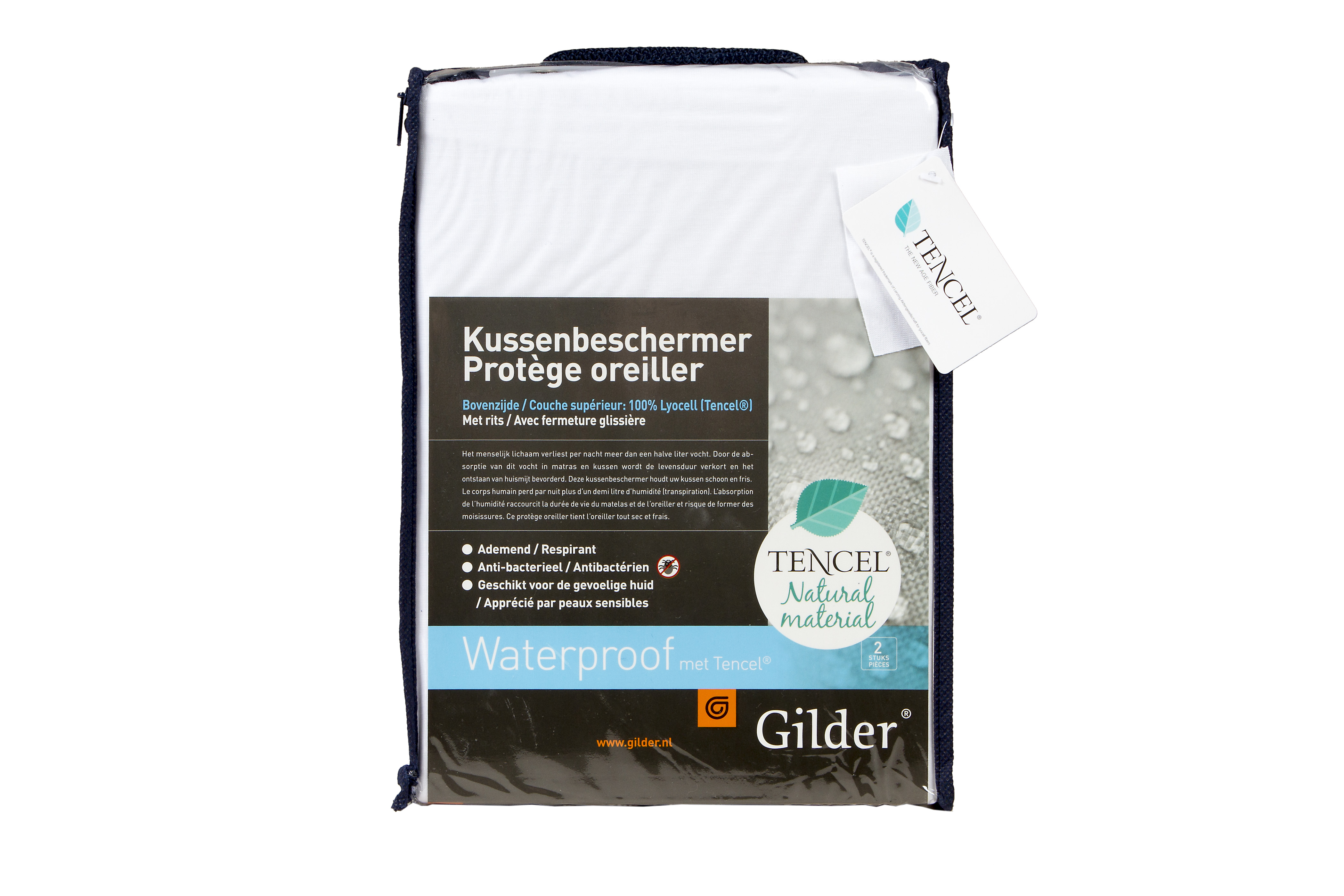 Bonnanotte Kussenbeschermer Waterproof met Tencel 60x60 cm - 2 stuks