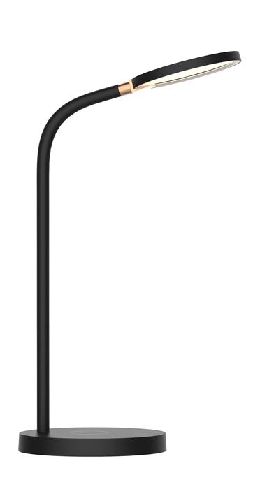 Fantasia Noni Bureaulamp zwart met QI-lader