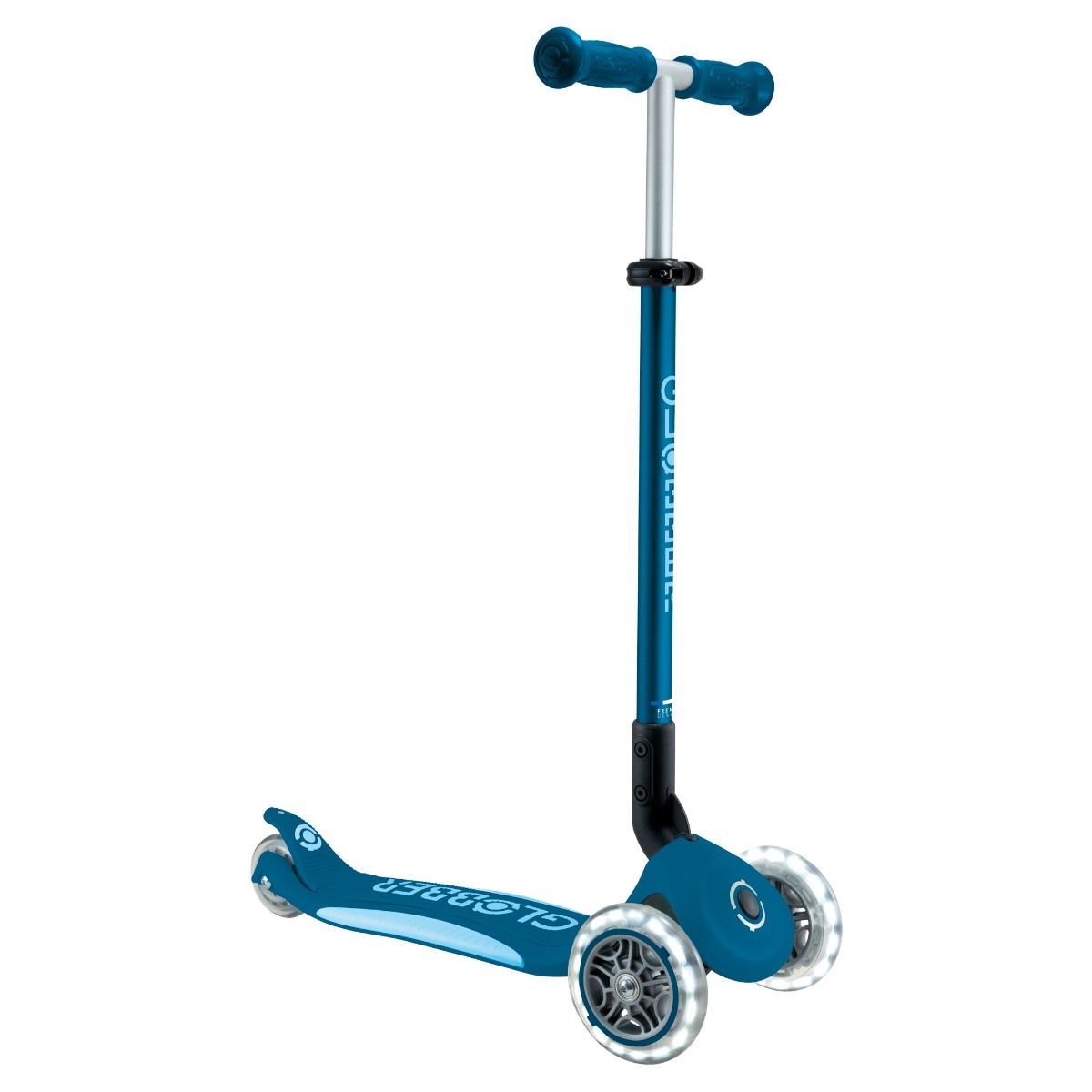 Globber Step Primo Plus Lights Petrol Blue Plooibaar